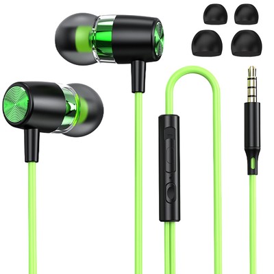 Glhty Earphones Wired High Resolution With Microphone A3XY3.5-midori01