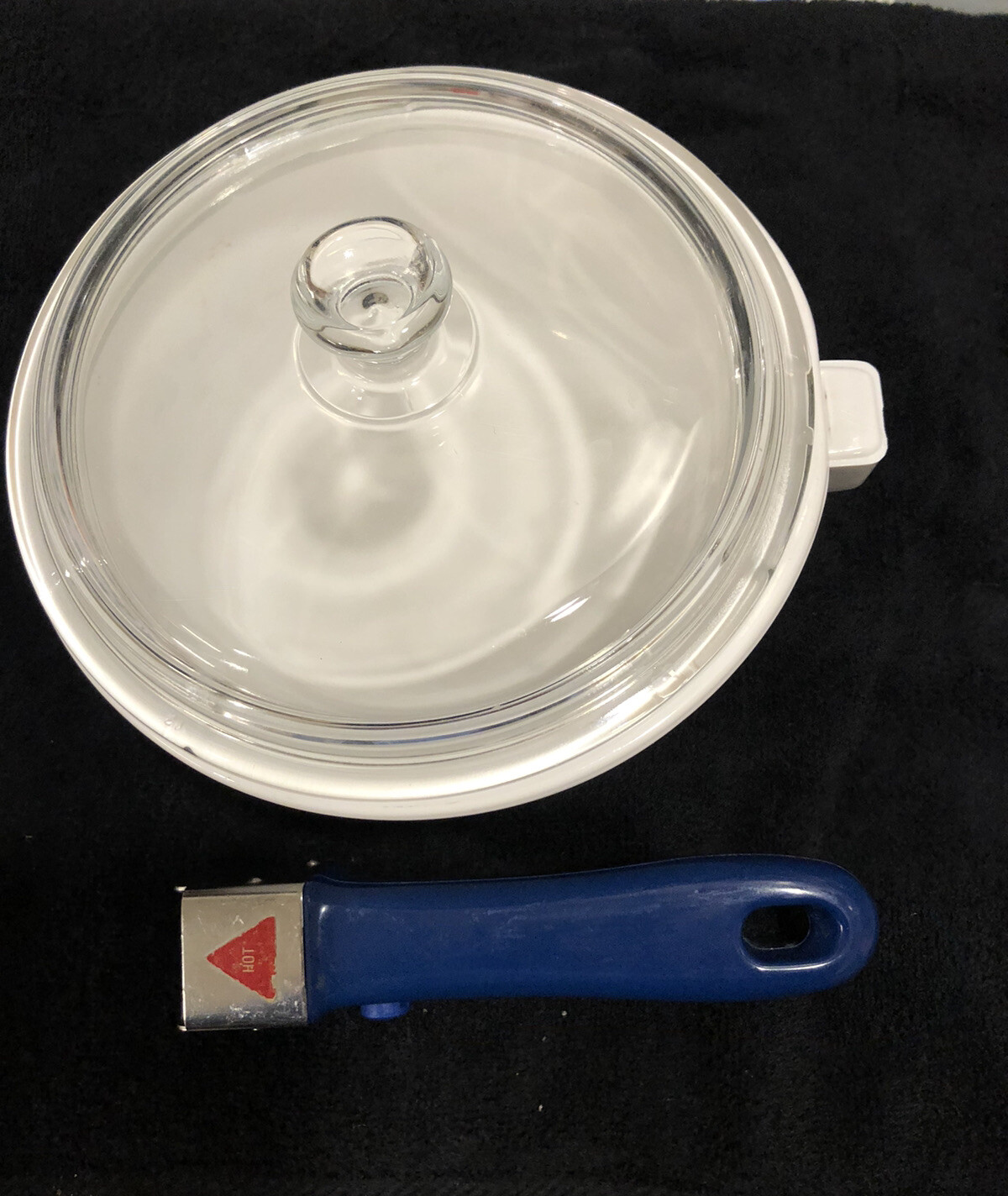 Princess House Nouveau White Ceramic 1 1/2 Quart Sauce Pot with Lid