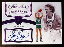 LARRY BIRD-2019/20 Flawless AMETHYST (#1/3) AUTO/AUTOGRAPH-SUPER RARE 1/1 TYPE