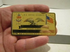 VTG NOS PERMA GRAPHICS U.S. NAVY SOCIAL SECURITY/ID CARD BLANK B229