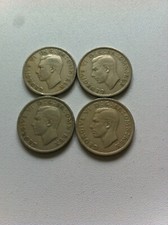 4 x King George Vl Half Crown Coins lot bs9