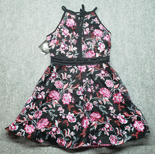 By & By Sundress Womens Size 13 Multicolor Floral Novelty Mesh Sleeveless New