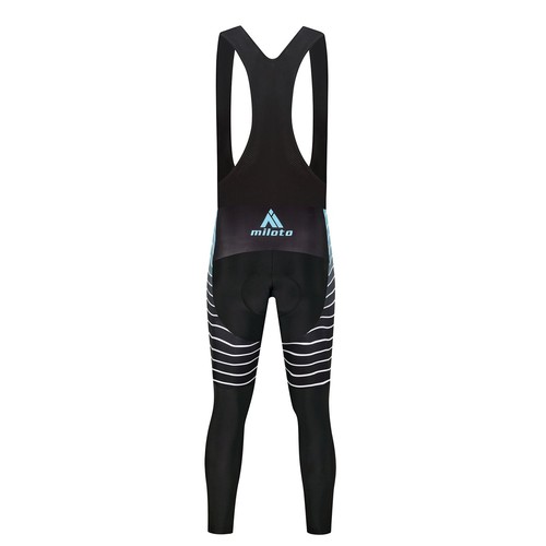 Miloto Men's Thermal Cycling Bib Tights Gel Padded Fleece Winter Cycling Bibs - Picture 10 of 34