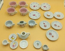 Porcelain Mini Tea Set Dishes Mixed Lot 22 Schylling, Disney Princess, Butterfly