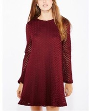 MANGO Textured Chevron Dress UK 8 LN017 OO 06