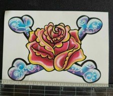 Tattoo Temporary Calavera CutiesTattoos Rose Bones Body Art Sticker Non Toxic