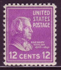 #817 ZACHARY TAYLOR. MINT SINGLE F-VF NEVER HINGED!