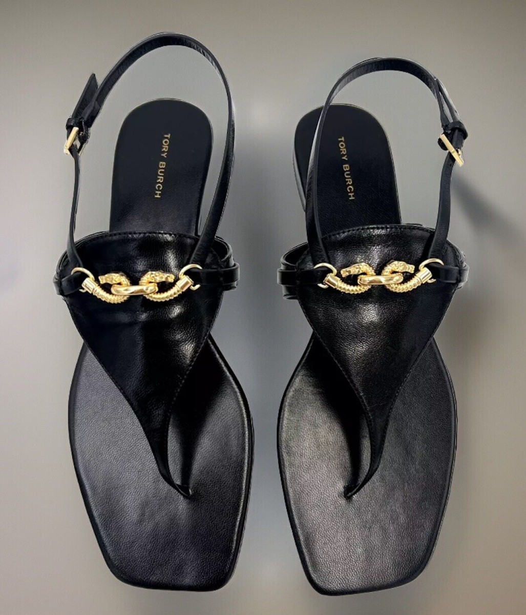 シューズ・サンダルその他 TORY BURCH Woman Flat sandals Black 170584 006 Amazon.com | Tory Burch Women's Braided Benton Thong Flats
