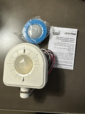 Leviton OSFHU-ITW High Bay Occupancy Sensor - PIR, 8-40', 120-347V ...