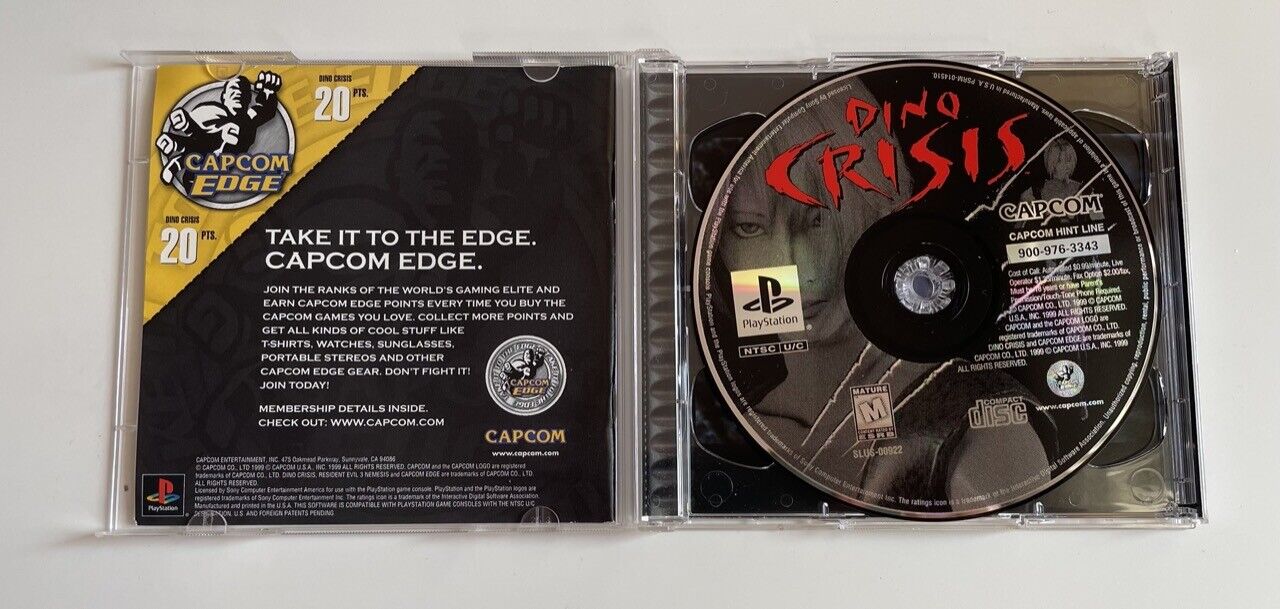 Dino Crisis w/ Resident Evil 3 Nemesis Demo Disk (PS1 / PSX) Near-Complete  13388210459