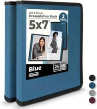 Dunwell Small Photo Album 5x7 Blue, 2-Pack , 5 x 7 2 PK , Cobalt Blue