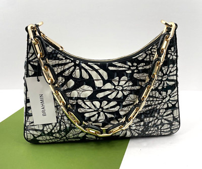 Brahmin MOD ESME Leather Shoulder Bag Daisy Batik Melbourne Top Zip NWT