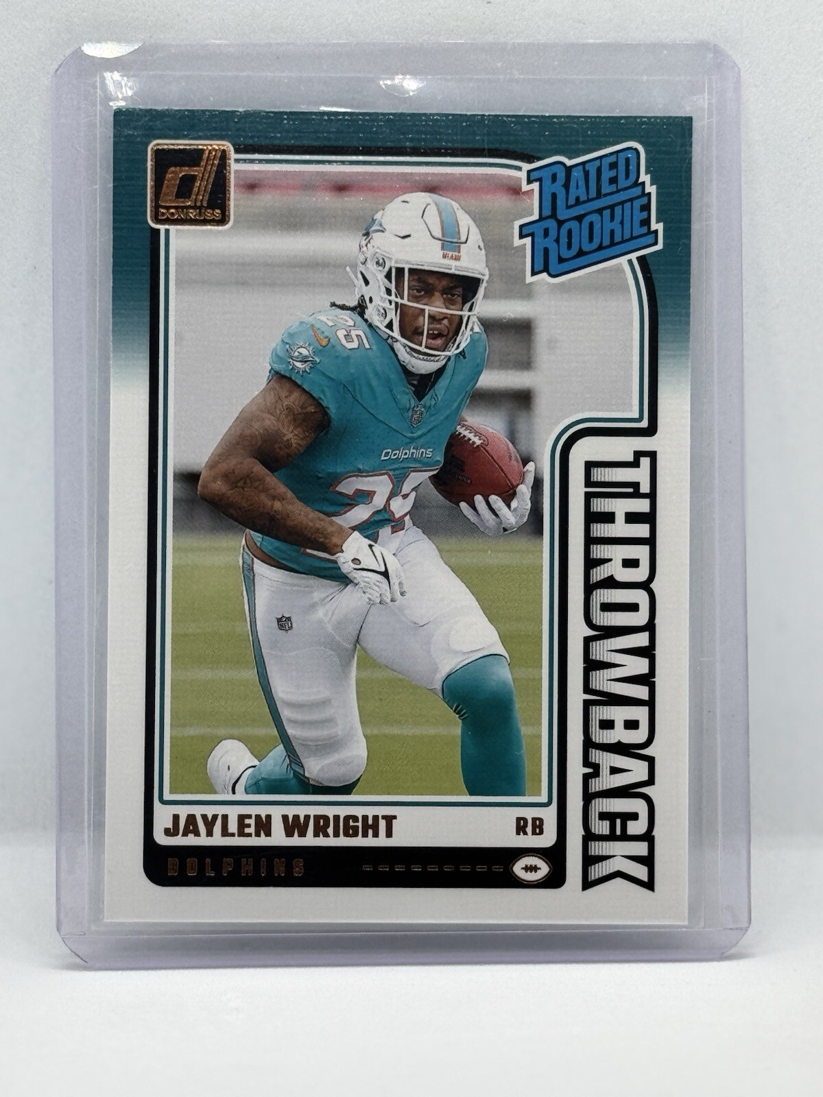2024 Donruss Throwback #17 Jaylen Wright NM-MT Dolphins Rated Rookie