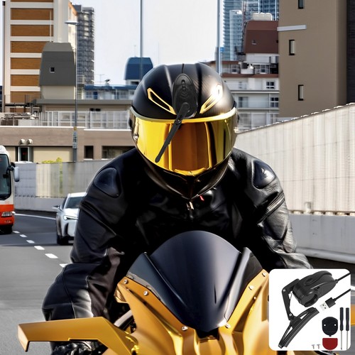 Ride Safety Helmet Wiper Windshield Visor Wiper Motorcycle Bike USB Safety ✵ - Picture 9 of 11