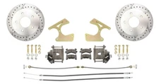 C10 5 Lug Rear Disc Brake Conversion Kit Drilled & Slotted Rotors 1973-1987