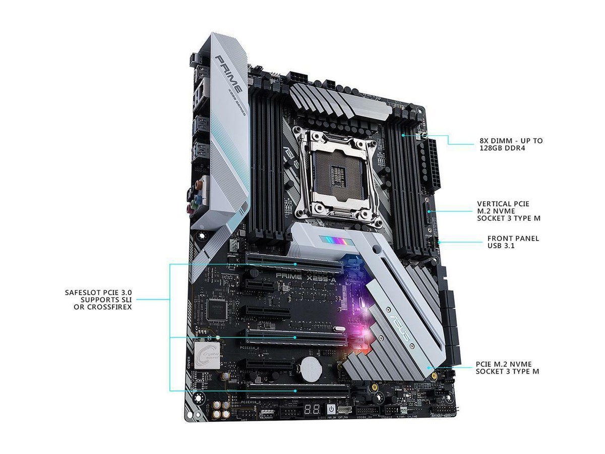 For ASUS Prime X299-A Motherboard LGA2011 DDR4 ATX Mainboard Test