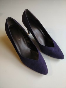 purple suede shoes