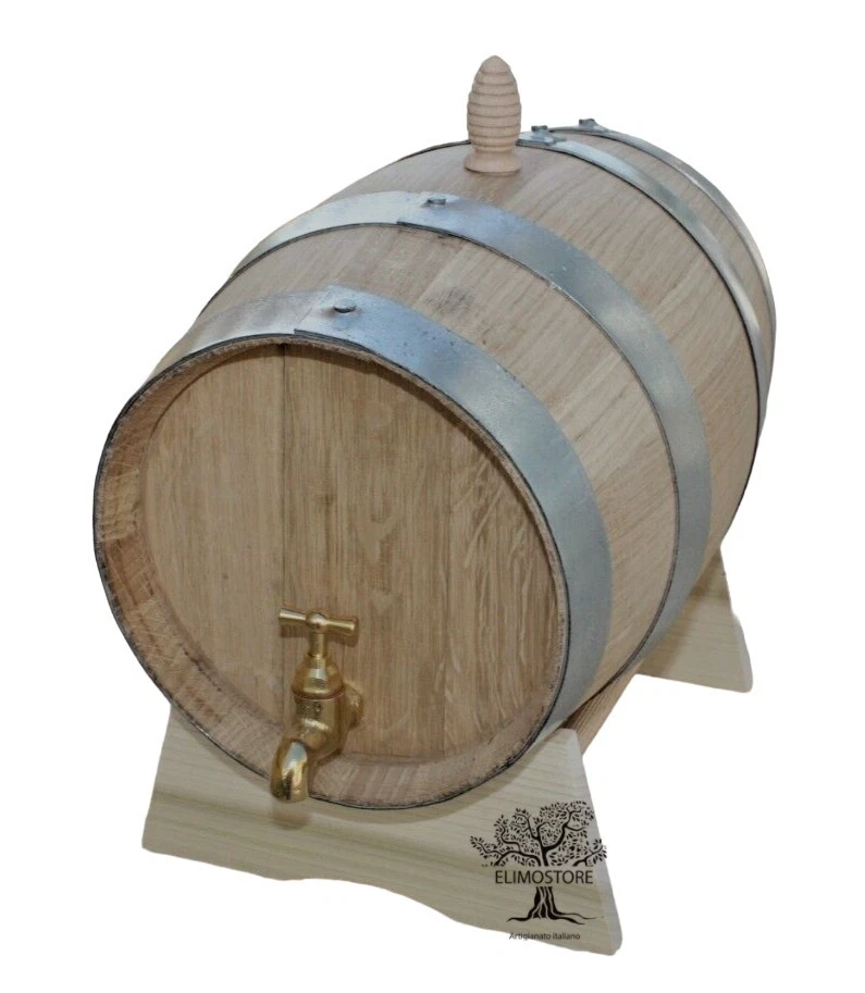 10L Heichenholz Holzfass Eichenfass Weinfass messinghahn Personalisiert - Bild 2 von 3