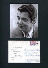 NOBEL PRIZE 1974 CELL BIOLOGIST George Emil Palade autograph note signed & mount