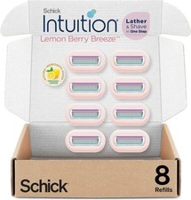 Schick Intuition Lemon Berry Breeze Refill Blade Cartridges for Women, 8 Ct