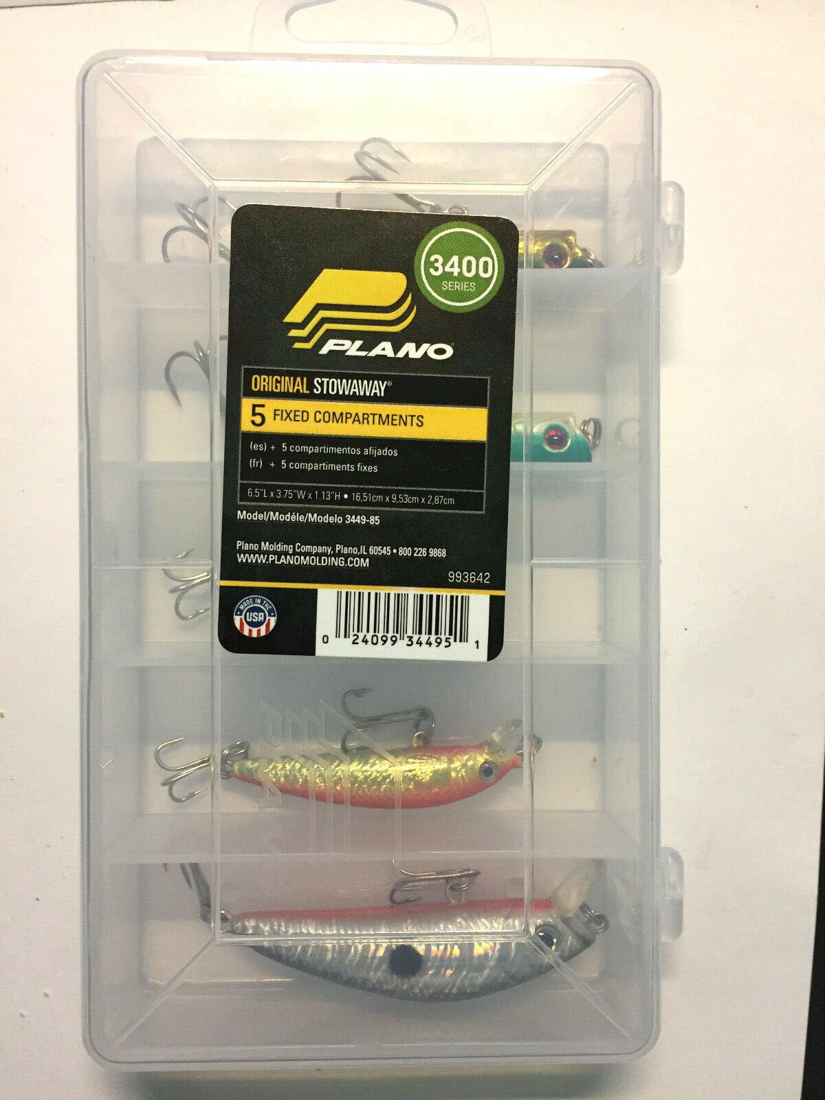 5pc. Minnow Crankbaits & Topwater Lures, Multicolor Various sizes, Lure Box. 02 - Image 2