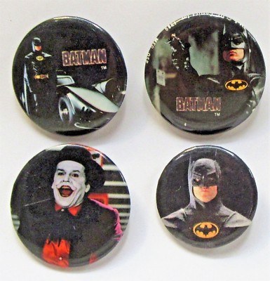 1989 BATMAN Movie DC Comics lot of 4 DIFFERENT pinback buttons | eBay