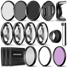 Neewer 77mm Lens Filter and Accessory Kit UV CPL FLD for Canon Nikon Lens