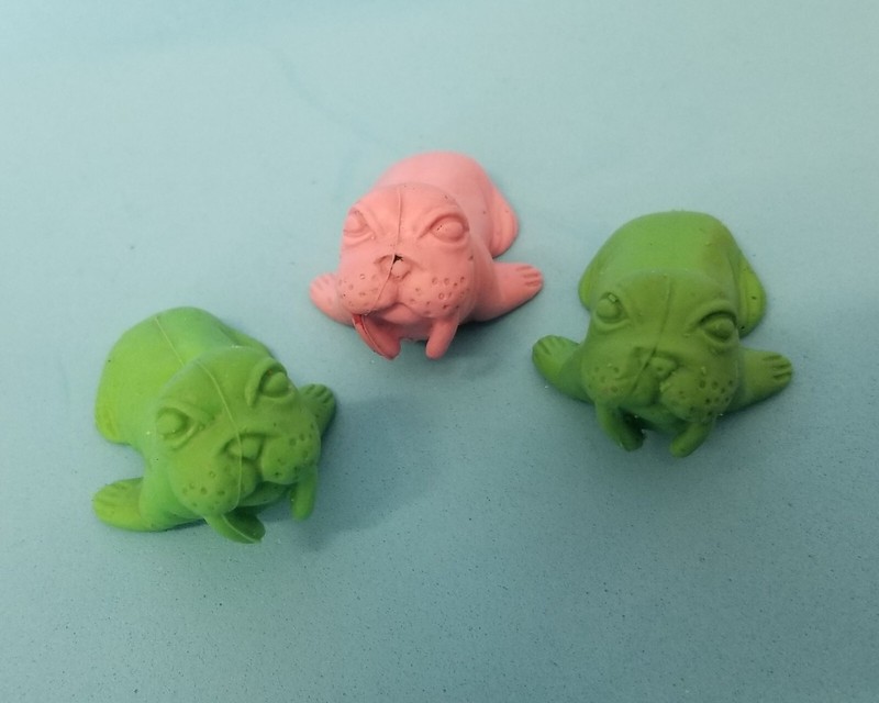 Vintage Diener WALRUS Itty Bittys Animal Charm Eraser Figures