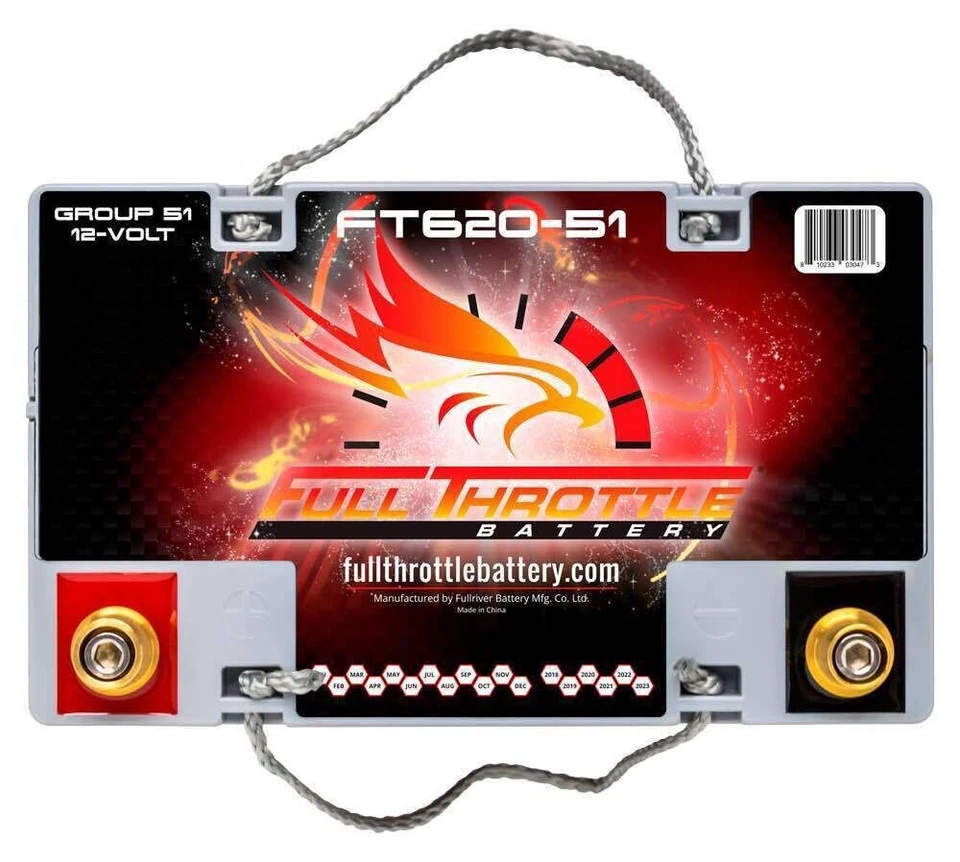 Batería Nueva FULLRIVER AGM BCI Group 51 CCA 620 100 Capacidad Reserva 55 AMP Foto 4 de 4