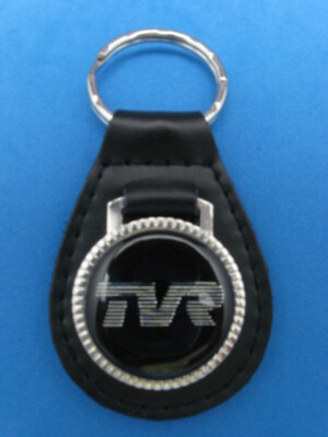 TVR AUTO CAR VINTAGE LEATHER KEYCHAIN KEY CHAIN RING FOB #214-2