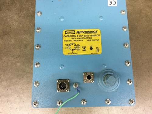 HIPOTRONICS 80KV DC Tank, Model 80A-8056-1BMF/CE PART #BS26-3278 ELECTROSTATIC
