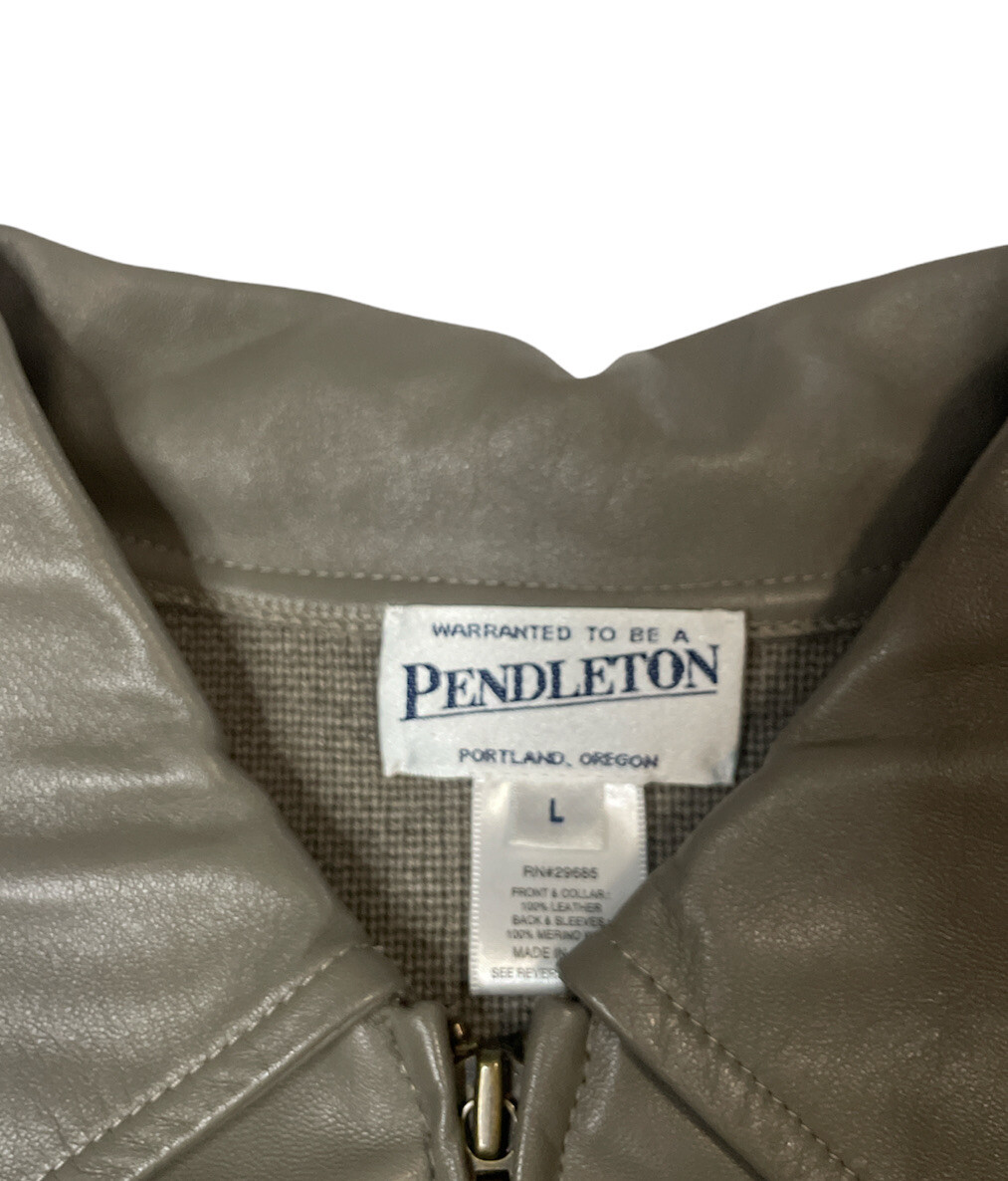 Pendleton Women's Size Large Gray Full Zip Leathe… - image 3