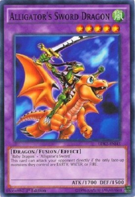 Yugioh Alligator's Sword Dragon Fusion Set Baby Polymerization NM