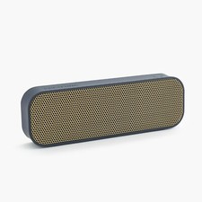 J Crew Krea Funk agroove bluetooth speakers blue k5135 navy blue gold front