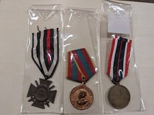 WW2 WW1 Medal Badge Award Plastic Sleeve Protector Cover x6 with blank label