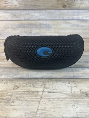 Costa Del Mar Sunglasses Zippered Black Clamshell Case Sunglass 