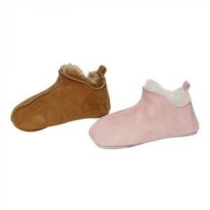 Hollert Lammfell Huisschoenen - Bali Huisschoenen van Lamsvacht en Leer, cognac, 44 EU