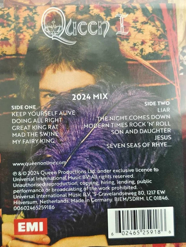 EMI 259186 QUEEN 1 MIX 180g Blck Vinyl LP 2024 - Bild 3 von 4