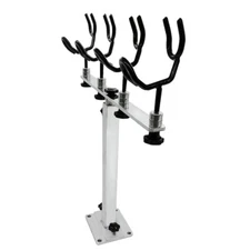 PVC Coated Steel Wire Fishing Pole Holder Sure Grip Aluminum Rod Pod Boat Steel