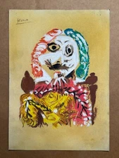 Pablo Picasso Drawing on paper (Handmade) signed and stamped mixed media.