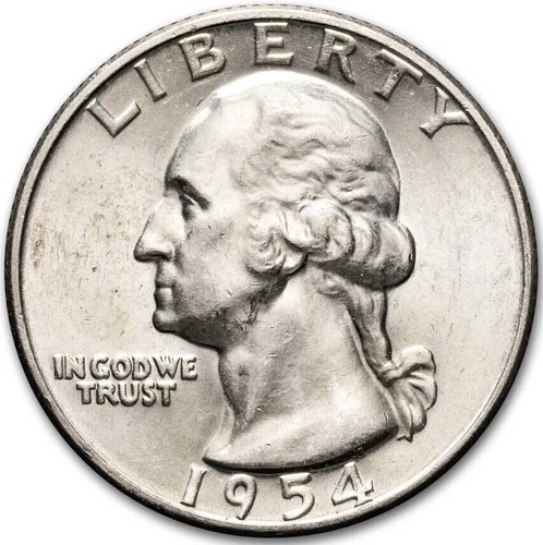 1954-D Washington Quarter BU Brilliant Uncirculated 90% Silver .1808 Troy oz