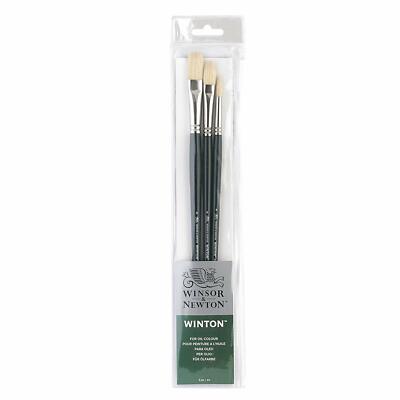Winsor & Newton Winton Schwein Pinsel Set - Acryl Ölgemälde - 3 Pinsel 5990605
