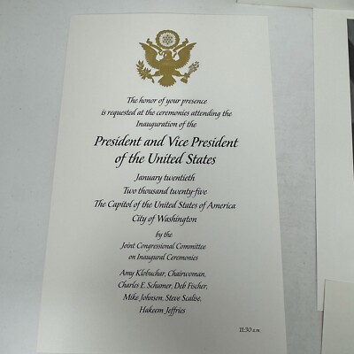 2025 Donald Trump Inauguration Invitation & Program Packet - (2