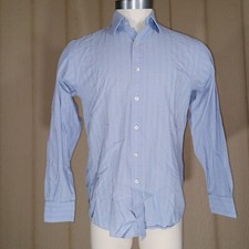 Michael Kors Shirt Mens 15 34/35 Blue Interview Career Classy Dressy College EUC