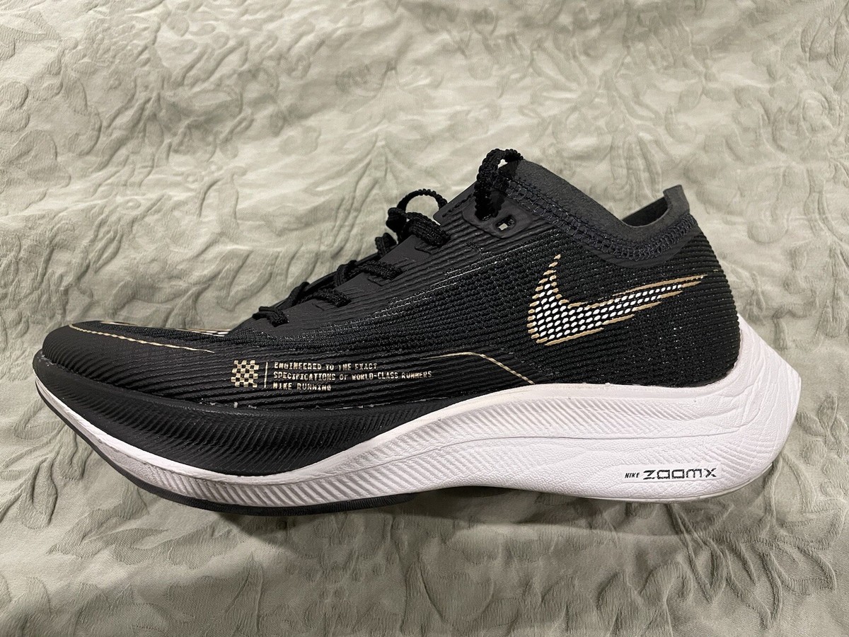 Nike ZoomX Vaporfly NEXT% 2 Black Metallic Gold Coin Size
