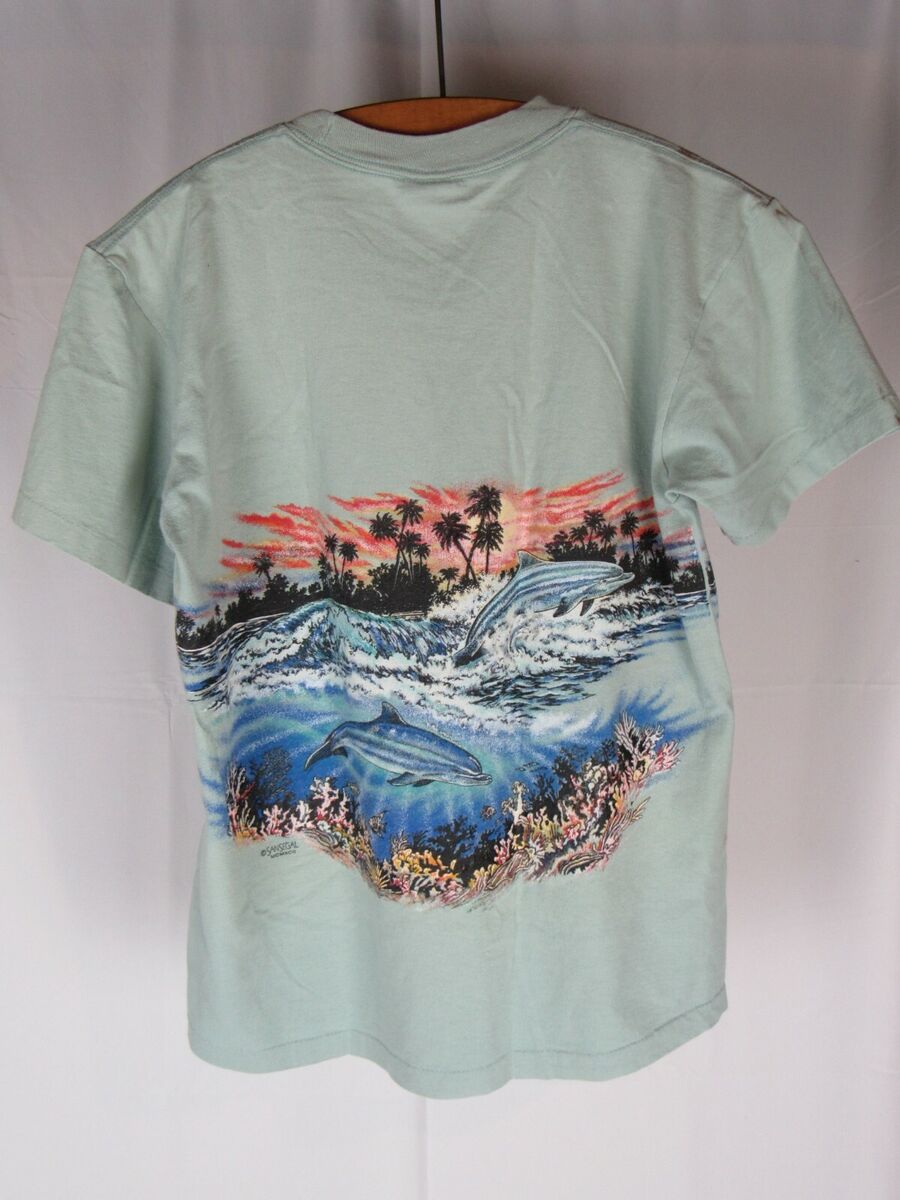 Vtg 90s 1992 San Segal T Shirt Maui Hawaii Dolphin Print Vtg 90s 1992 San Segal T Shirt Maui Hawaii Dolphin Print