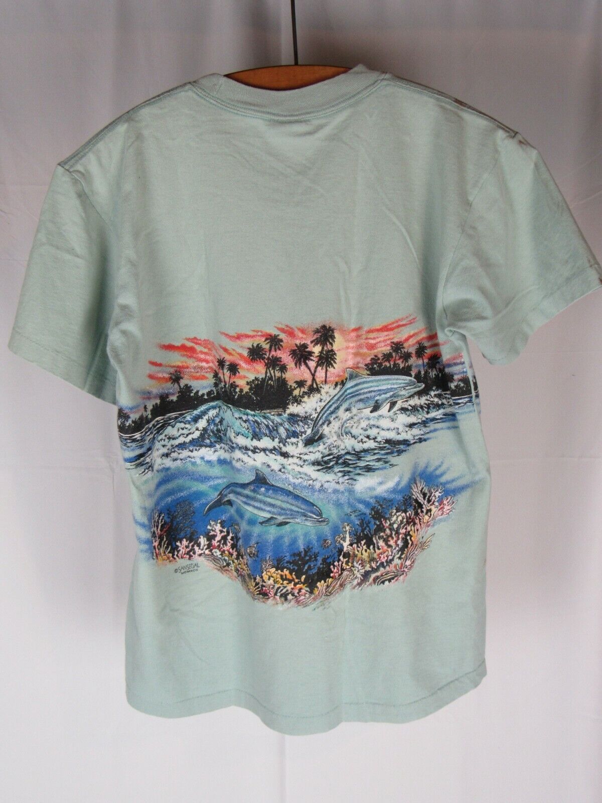 Vtg 90s 1992 San Segal T Shirt Maui Hawaii Dolphi… - image 5