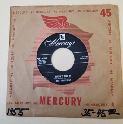 ジャマイカ78RPM/SP Penguins Dont Do It / Be Mine Or Be A Fool R2131 	MERCURY /00500 The Penguins | Be Mine Or Be A Fool | Mercury 78 rpm | 1955 USA