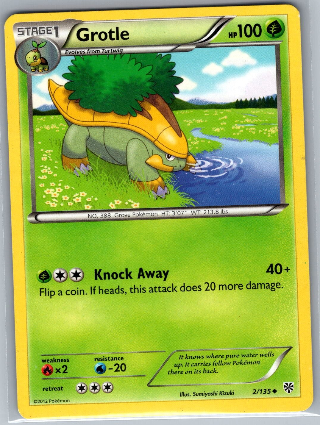 Grotle 2/135 Non Holo Plasma Storm - Pokemon Card - LP