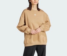 NWT Women's Adidas Essentials Fleece Long Oversized Crew Sweatshirt S MSRP 55